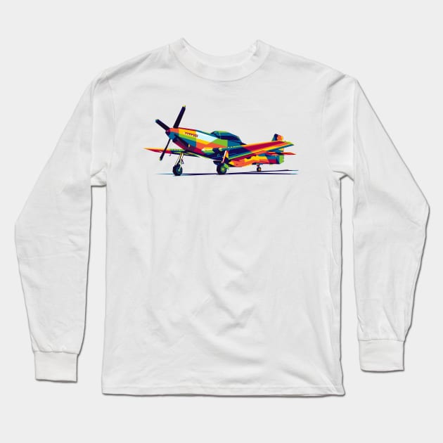 P-51 Mustang Standby Long Sleeve T-Shirt by wpaprint